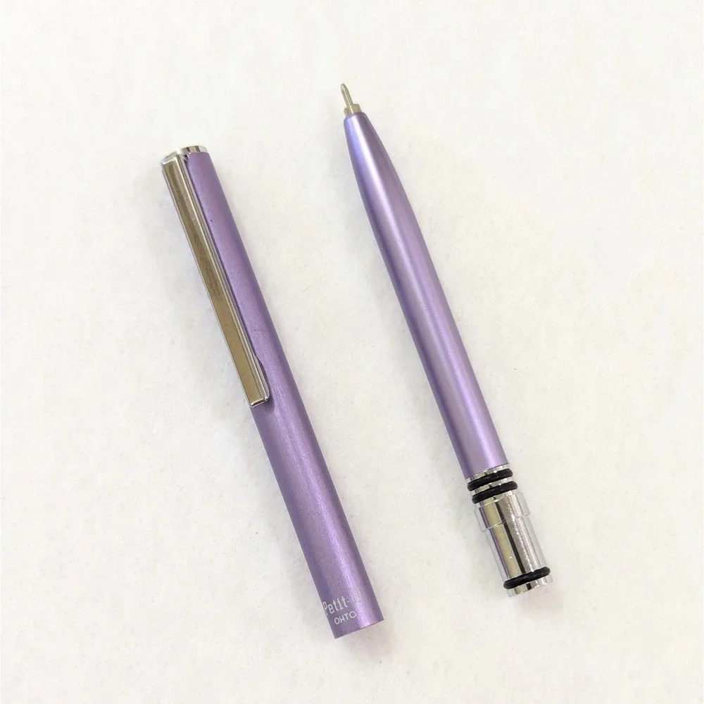 OHTO Petit-B Needle Point Ballpoint Pen Purple Skinny Mini 3 1/8